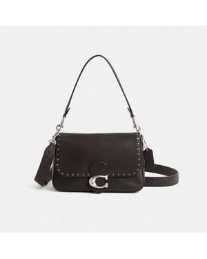 COACH Restored Soft Tabby Shoulder Bag With Rivets - Black