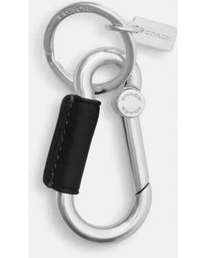 COACH Carabiner Key Ring - White