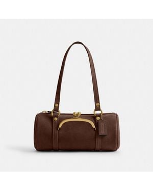 COACH Kisslock Barrel Bag 28 - Brown