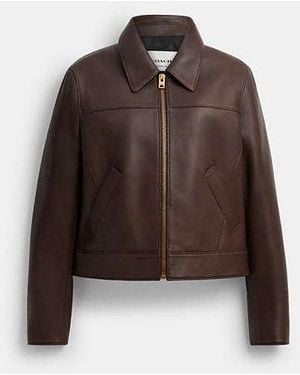 COACH Leather Jacket - Black