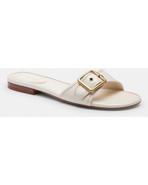 COACH Margot Flat Sandal - Natural