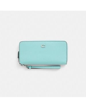 COACH Restored Continental Wallet - Blue