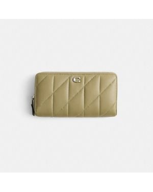 COACH Restored Accordion Zip Wallet With Pillow Quilting - Green