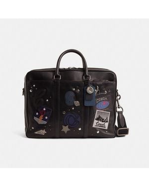 COACH Upcrafted Metropolitan Double Zip Business Case - Black