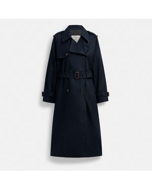 COACH Relaxed Trench Coat - Blue
