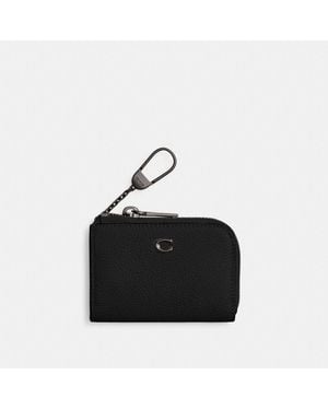 COACH L-Zip Key Case - Black