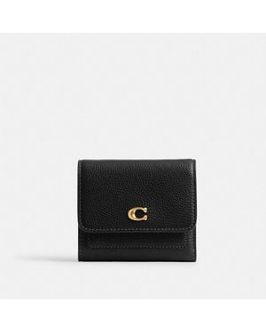 COACH Mila Small Flap Wallet - Black