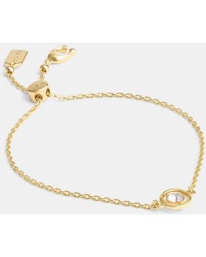 COACH Halo Stone Slider Bracelet - Metallic