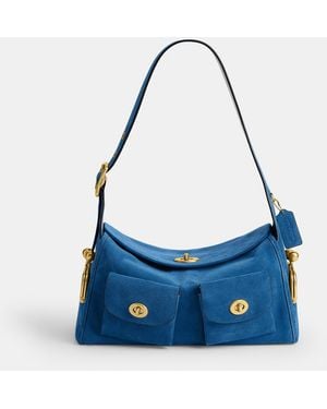 COACH Turnlock Haversack Bag - Blue