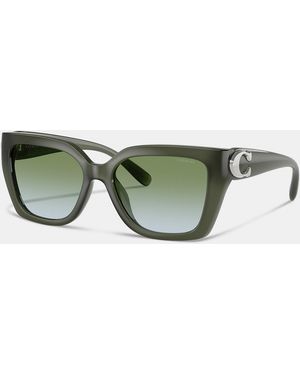 COACH Maxi Sculpted C Square Cat Eye Sunglasses - Green