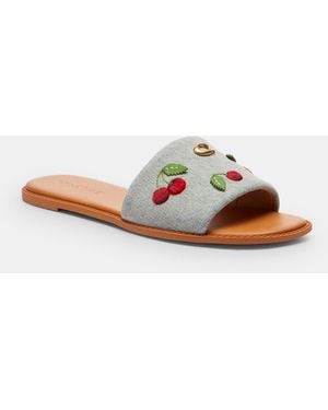 COACH Holly Sandal With Cherries - Brown
