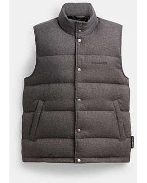 COACH Solid Down Vest - Black