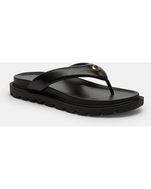 COACH Flip Flops - Black