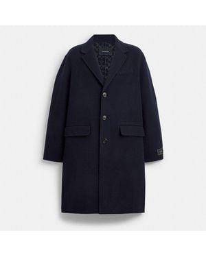 COACH Double Faced Wool Coat - Blue