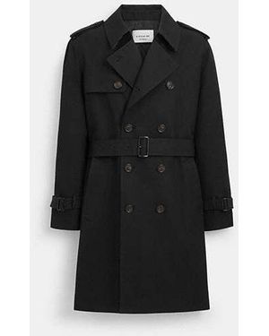 COACH Classic Cotton Trench Coat - Black