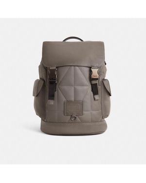 COACH Restored Rivington Backpack With Quilting - Gray