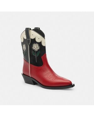 COACH Aria Cowboy Boot - Red