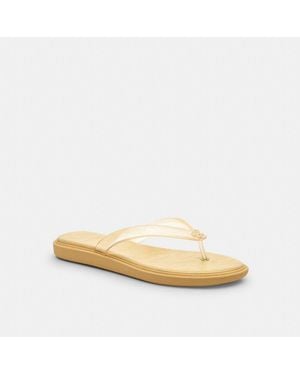 COACH Jelly Flip Flop In Signature - Natural