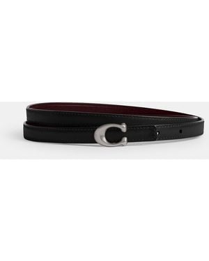 COACH Sculpted Signature Buckle Reversible Belt, 13 Mm - Black