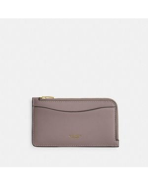 COACH New York Zip Card Case - Gray