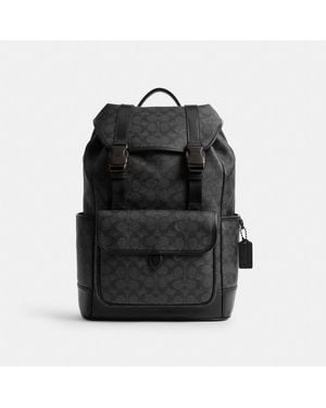 COACH League Flap Backpack - Black