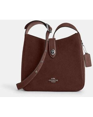 COACH Hadley Convertible Crossbody Bag In Suede in Brown Lyst