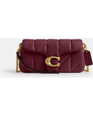 COACH Tabby Chain Crossbody Bag 19 With Quilting - Purple
