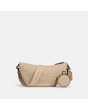 COACH Hall Soft Sling Bag In Signature Jacquard - Natural