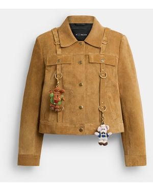 COACH Brain Dead Suede Strap Jacket - Natural