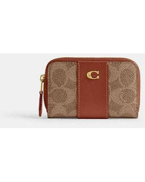 COACH Essential Small Zip Around Card Case - Black