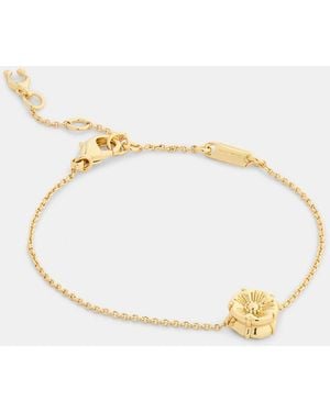 COACH Tea Rose Solitaire Linear Bracelet - Metallic