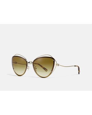 COACH Open Wire Cat Eye Sunglasses - Metallic