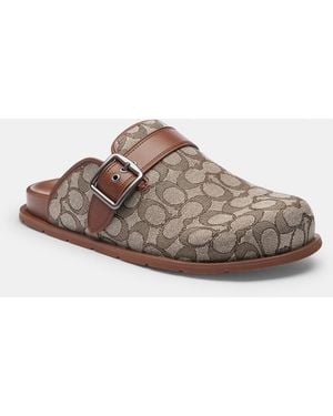 COACH Buckle Clog - Brown