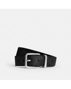 COACH Harness Buckle Belt, 35mm - Black