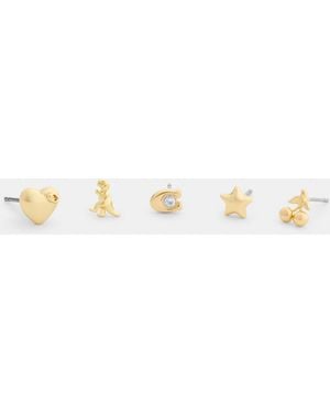 COACH Rexy And Cherry Stud Earring Set - Metallic