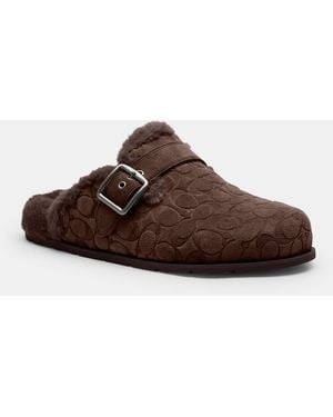COACH Buckle Clog - Brown