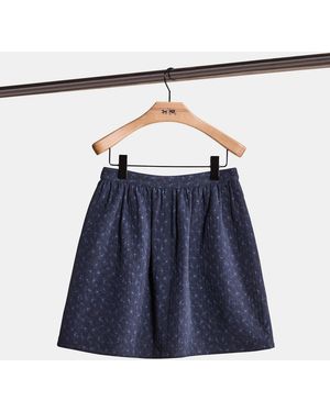 COACH Restored Mini Quilted Skirt In Organic Cotton - Blue