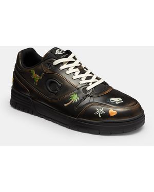 COACH Rexy 10Th Birthday Soho Sneaker With Sticker Print - Black