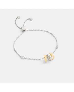 COACH Signet Slider Bracelet - Metallic