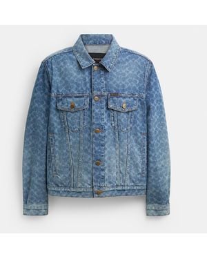 COACH Signature Denim Trucker Jacket - Blue