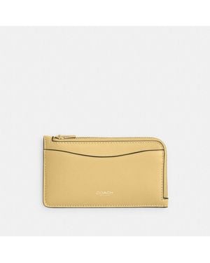 COACH New York Zip Card Case - Natural