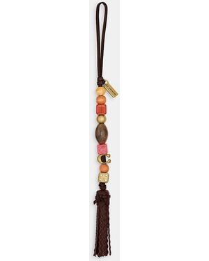 COACH Beaded Tassel Bag Charm - Metallic