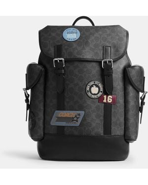 COACH Hitch Backpack With Stickers - Black