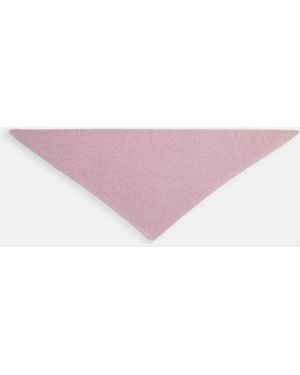 COACH Cashmere Knit Small Triangle Scarf - Purple