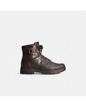 COACH Restored Trooper Mid Top Boot - Brown