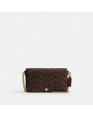 COACH Mila Crossbody Bag In Signature Canvas - Brown