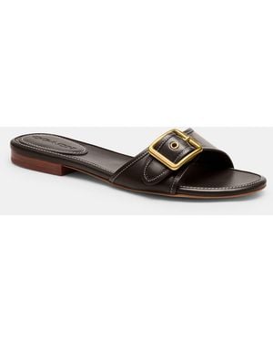 COACH Margot Flat Sandal - Brown