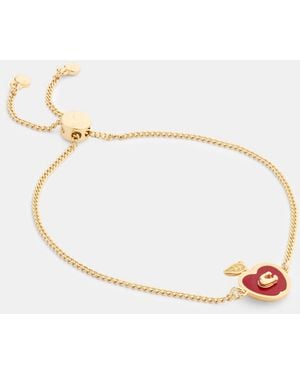 COACH Signature Apple Slider Bracelet - White