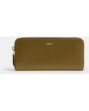 COACH New York Slim Accordion Zip Wallet - Green
