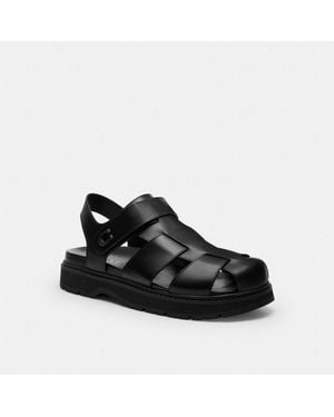 COACH Fisherman Sandal - Black